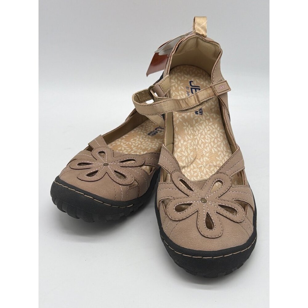 JBU By Jambu Womens Taupe Mary Jane Sandals Size 6 All Terra Traction Comfort Fo